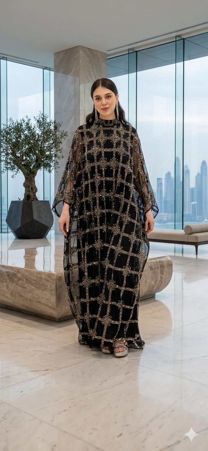 Black Architectural Evening Dress | Gallant Couture