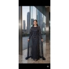 Black Beaded Cape Evening Dress | Gallant Couture