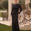 Black High-Neck Elegant Evening Gown | Gallant Couture