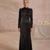 Black High-Neck Elegant Evening Gown | Gallant Couture