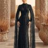 Black Sheer Lace Mermaid Evening Dress | Gallant Couture