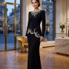 Black White Embroidered Formal Dress Set | Gallant Couture