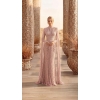 gallant-couture-blush-beaded-cape-evening-gown-01 Blush Beaded Cape Evening Gown | Gallant Couture