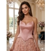 Blush Floral Corset Evening Gown | Gallant Couture