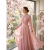 Blush Pink Draped Formal Gown | Gallant Couture