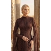 Burgundy Beaded Cape Evening Gown | Gallant Couture