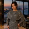 Charcoal Beaded Cape Evening Gown | Gallant Couture