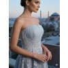 Ice Blue Corset Evening Gown | Gallant Couture
