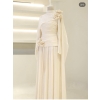 Ivory Draped One-Shoulder Formal Dress | Gallant Couture