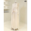 Ivory Draped One-Shoulder Formal Dress | Gallant Couture