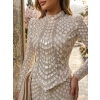 Ivory Embroidered Cape Bridal Gown | Gallant Couture