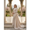 Ivory Embroidered Cape Bridal Gown | Gallant Couture
