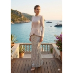 Ivory Pearl Embellished Evening Dress Set | Gallant Couture