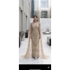 Ivory Sheer Embroidered Evening Gown | Gallant Couture