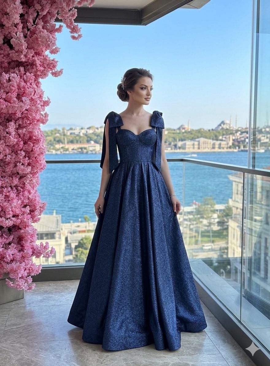 Midnight Blue Ball Gown | Gallant Couture