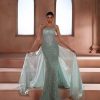 Mint Crystal Mermaid Evening Gown | Gallant Couture