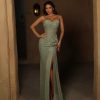 Mint Crystal Mermaid Evening Gown | Gallant Couture