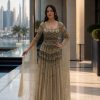 Olive Beaded Formal Gown | Gallant Couture