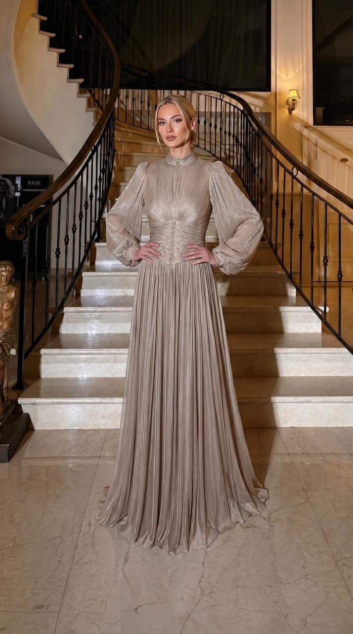 Pleated Chiffon Evening Dress Collection | Gallant Couture