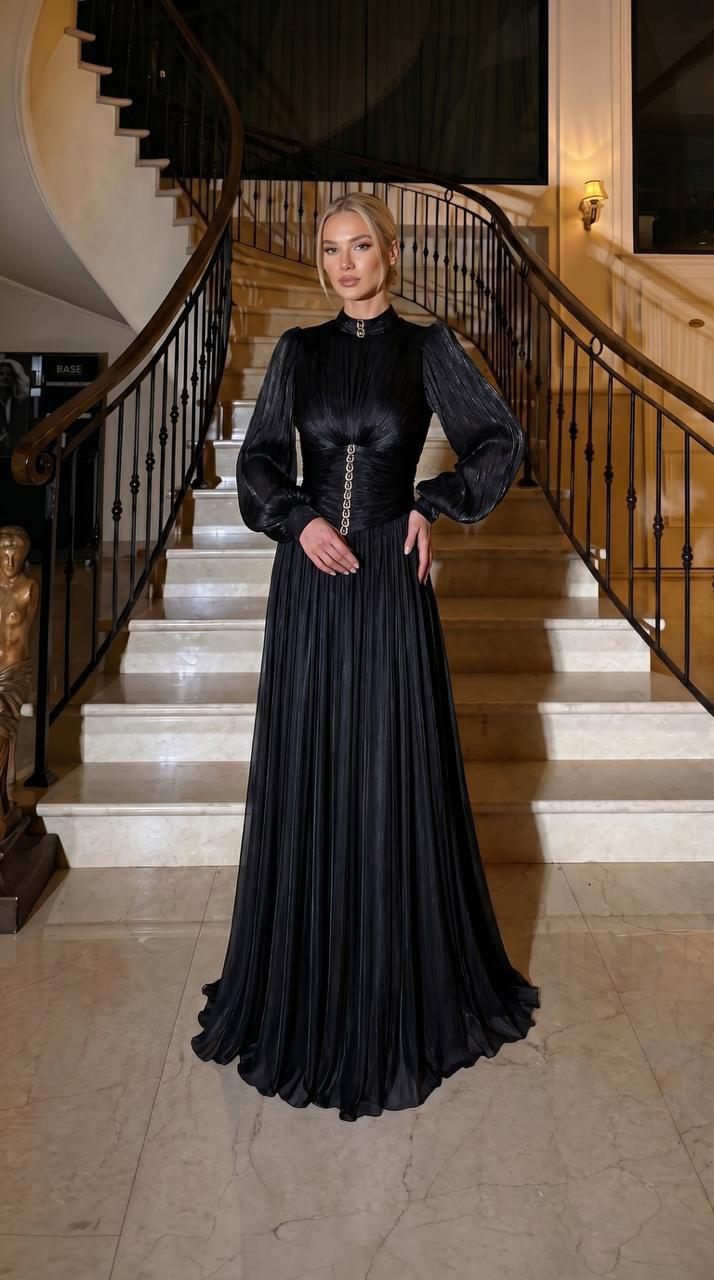 Pleated Chiffon Evening Dress Collection | Gallant Couture