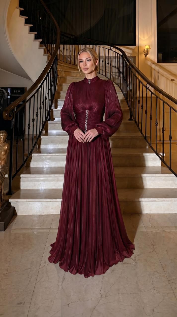 Pleated Chiffon Evening Dress Collection | Gallant Couture