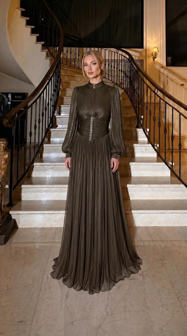 Pleated Chiffon Evening Dress Collection | Gallant Couture