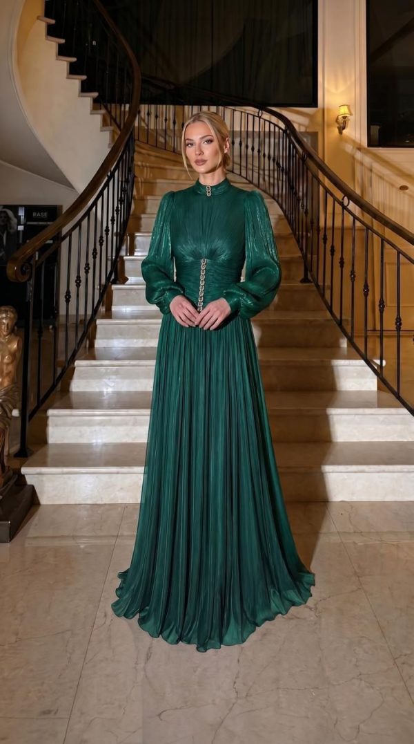 Pleated Chiffon Evening Dress Collection | Gallant Couture