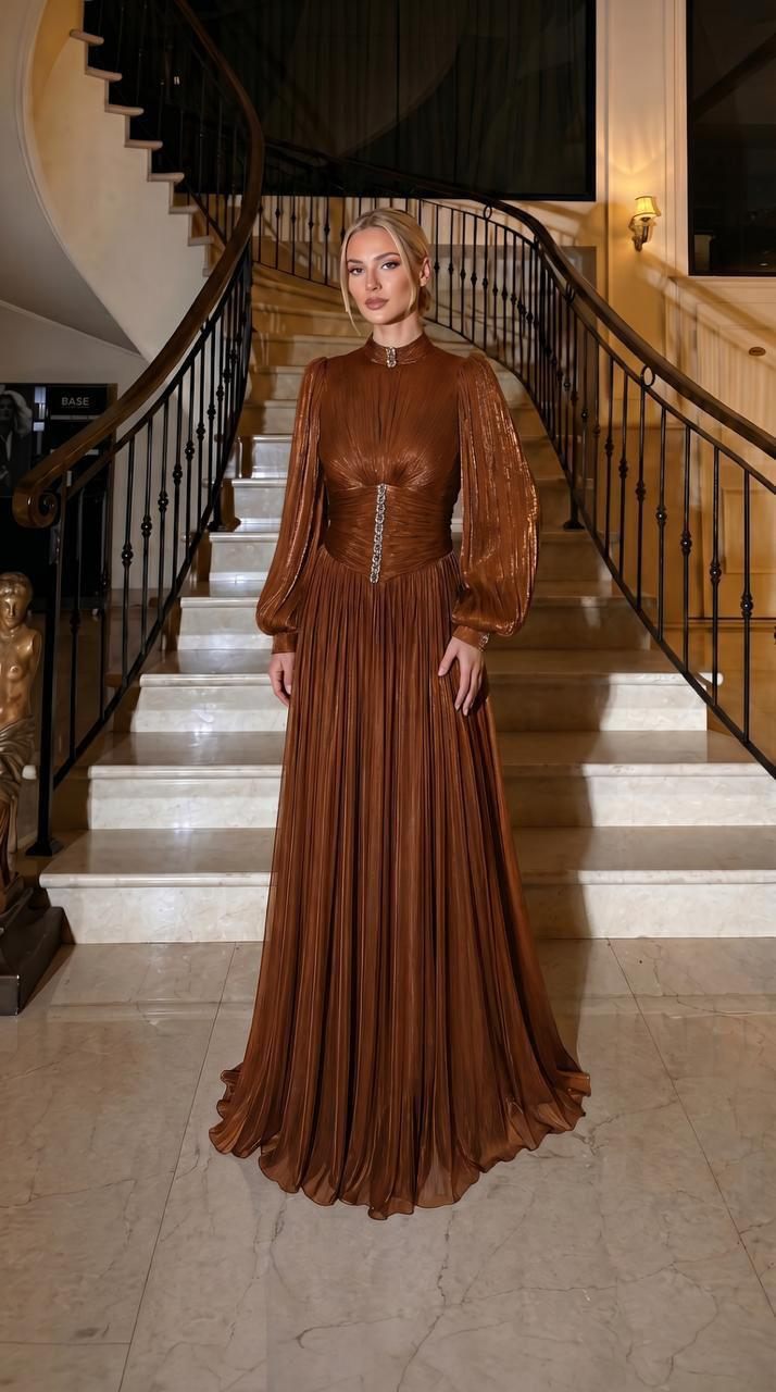 Pleated Chiffon Evening Dress Collection | Gallant Couture