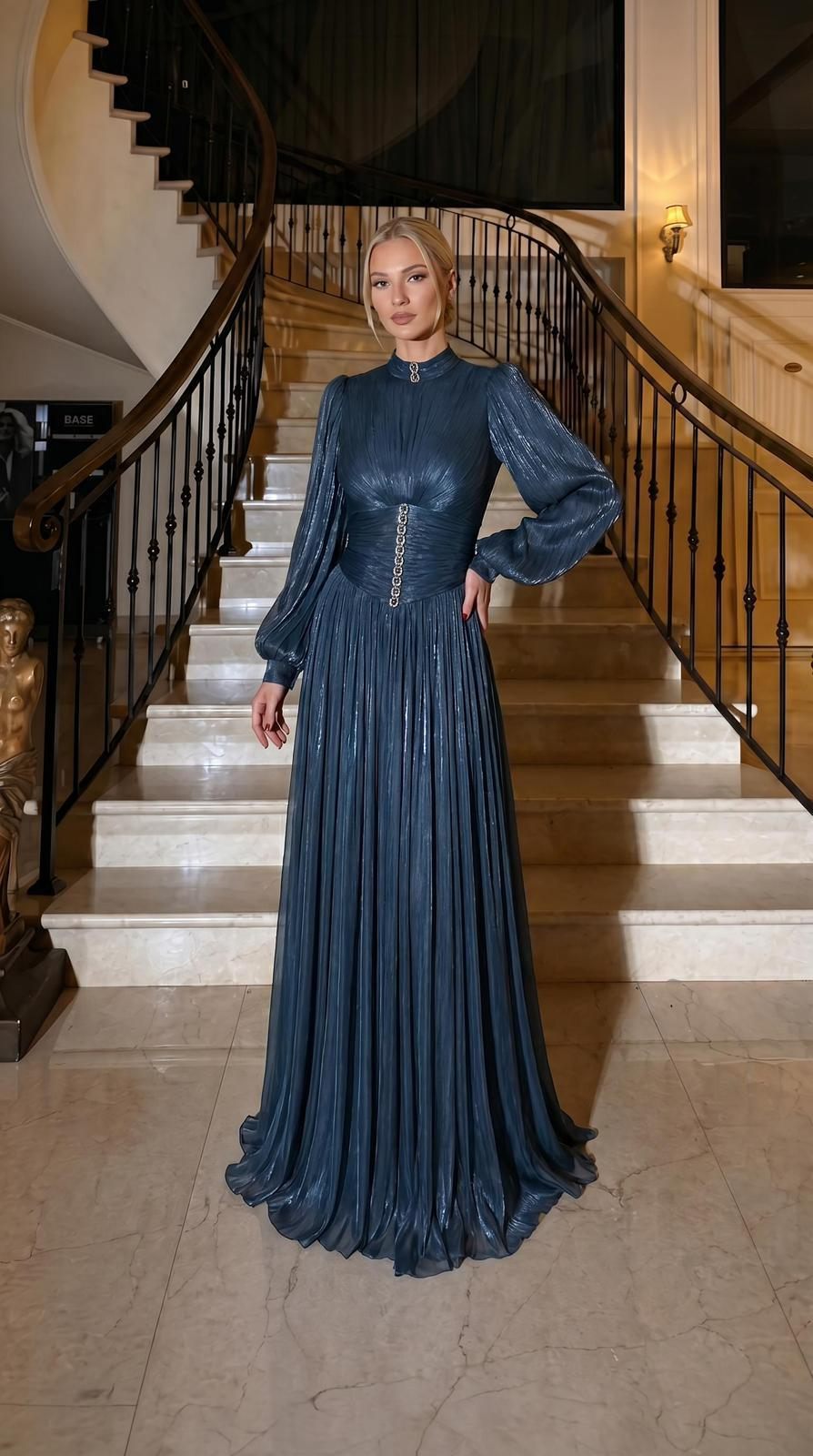 Pleated Chiffon Evening Dress Collection | Gallant Couture