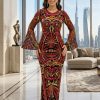 Red Embroidered Formal Evening Dress | Gallant Couture