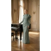 Sage Green Fitted Evening Dress | Gallant Couture