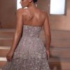 Silver Crystal Tiered Cocktail Dress | Gallant Couture