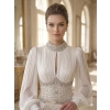 White Jeweled Bridal Evening Gown | Gallant Couture