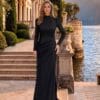 gallant-couture-black-high-neck-embellished-column-evening-gown-01 Black High-Neck Embellished Column Evening Gown | Gallant Couture