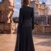 gallant-couture-black-one-shoulder-cape-evening-gown-03 Black One-Shoulder Cape Evening Gown | Gallant Couture