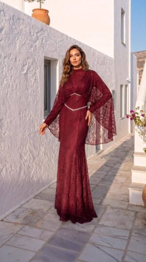 gallant-couture-burgundy-cape-overlay-embellished-evening-gown-01 Burgundy Cape-Overlay Embellished Evening Gown | Gallant Couture