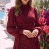 gallant-couture-burgundy-pleated-embroidered-look-evening-gown-02 Burgundy Pleated Embroidered-Look Evening Gown | Gallant Couture