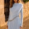 gallant-couture-ivory-draped-embellished-waist-evening-gown-03 Ivory Draped Embellished-Waist Evening Gown | Gallant Couture