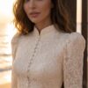 gallant-couture-ivory-high-neck-lace-effect-a-line-gown-03 Ivory High-Neck Lace-Effect A-Line Gown | Gallant Couture