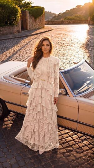 gallant-couture-ivory-ruffle-tiered-evening-gown-01 Ivory Ruffle-Tiered Evening Gown | Gallant Couture