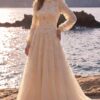 Ivory Star-Embellished A-Line Evening Gown | Gallant Couture