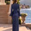 gallant-couture-navy-draped-top-embellished-skirt-evening-dress-set-05 Navy Draped-Top Embellished Skirt Evening Dress Set | Gallant Couture