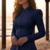 gallant-couture-navy-high-neck-lace-effect-a-line-gown-02 Navy High-Neck Lace-Effect A-Line Gown | Gallant Couture