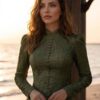 gallant-couture-olive-high-neck-lace-effect-a-line-gown-02 Olive High-Neck Lace-Effect A-Line Gown | Gallant Couture