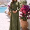 gallant-couture-olive-pleated-embroidered-look-evening-gown-02 Olive Pleated Embroidered-Look Evening Gown | Gallant Couture