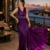 gallant-couture-purple-draped-sleeveless-evening-gown-01 Purple Draped Sleeveless Evening Gown | Gallant Couture
