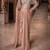 Rose One-Shoulder Draped Evening Gown | Gallant Couture