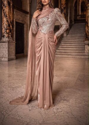 gallant-couture-rose-one-shoulder-draped-evening-gown-01 Rose One-Shoulder Draped Evening Gown | Gallant Couture