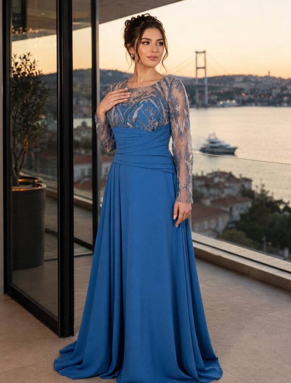gallant-couture-royal-blue-one-shoulder-embellished-evening-gown-01 Royal Blue One-Shoulder Embellished Evening Gown | Gallant Couture