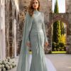 gallant-couture-sage-cape-sleeve-draped-evening-gown-01 Sage Cape-Sleeve Draped Evening Gown | Gallant Couture